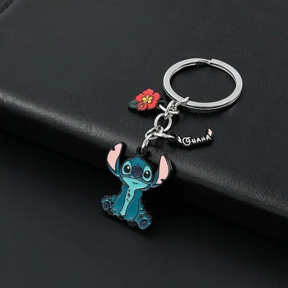 Stitch Ohana Keychain Purse Bag Charm Possible Inspired - Picture 1 of 2